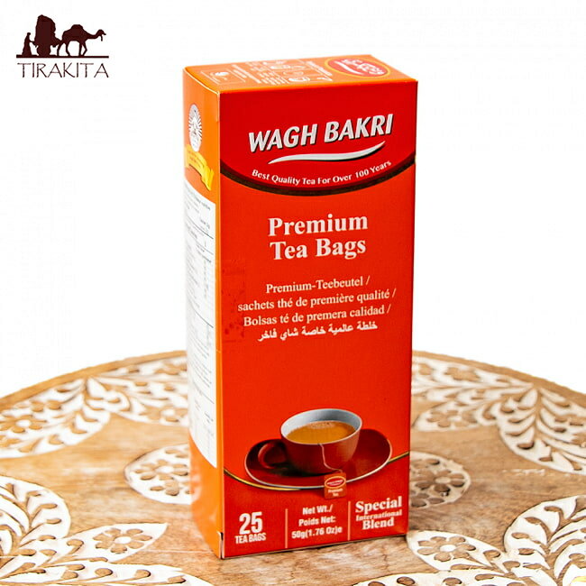【WAGH BAKRI】プレミアム ティーバッグ Premium Tea Bags / インドのお茶 チャイ用 茶葉 CTC Wagh Bakri（ワグバク…