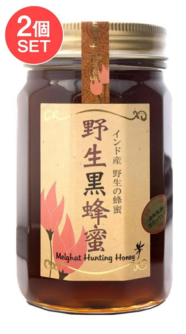【送料無料】 2個セット】インド産 野生黒蜂蜜 【500g】【シタァール】 / ハニーハンター シロップ ハチミツ アカシア ポーレン アジアン食品 エスニック食材