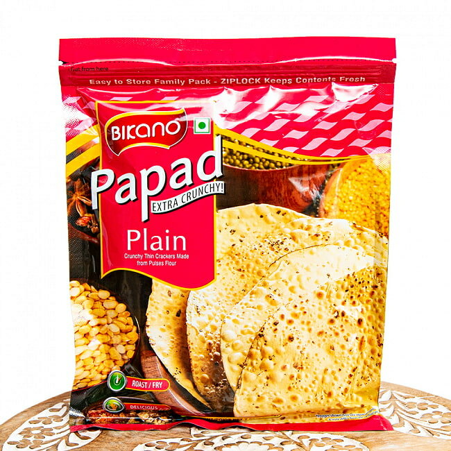 ѥѥ ץ졼 ֤Ʀ٤ papad plain Extra CrunchyBikano / Papad ɤ٤ Ĥޤ ɤΤۻ 󥹥 ʥå  ˥å