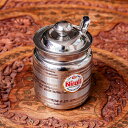 〔約150ml〕レードル付き シュガーポット ギーポット レトロな形にモダンな風合いが魅力 ステンレス製 / 砂糖入れ 塩 調味料入れ ストレージ オイル キャ...