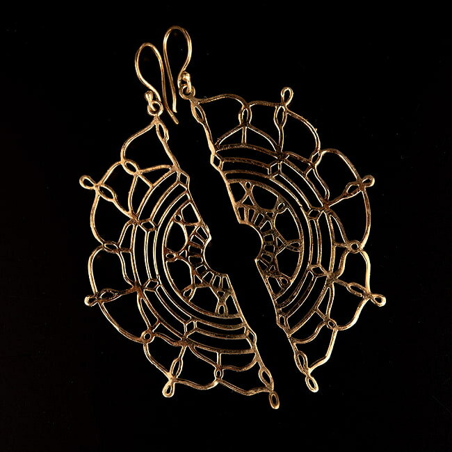 インドの伝統 ゴールドピアス マンダラ / アクセ インド伝統 エスニック アジア アクセサリー アンクレ..