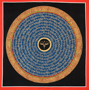 【送料無料】 〔一点物〕タンカ ブッダアイと種子マンダラ 34x34cm / 仏画 チベット 曼荼羅 手描き ネパール仏教 チベット密教 曼陀羅 インド 本 印刷物 ステッカー ポストカード ポスター【レビューで1000円クーポン プレゼント】