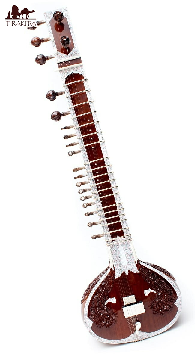 【送料無料】 シタールセット（グラスファイバーケース） / Sitar インド 楽器 弦楽器 民族楽器 インド楽器 エスニック楽器 ヒーリング楽器