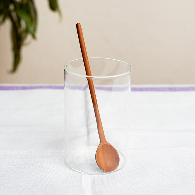 口当たりなめらか！天然木のデザートスプーン / バリ雑貨 食器 ティースプーン 匙 コーヒースプーン 薬..
