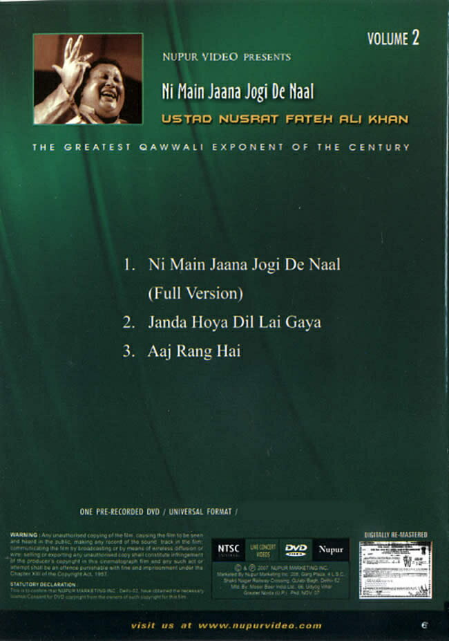 Nupur Live Concert 2 Ni Main Jaana Jpgi De Naal DVD / ChÓTyDVD Chy CD y