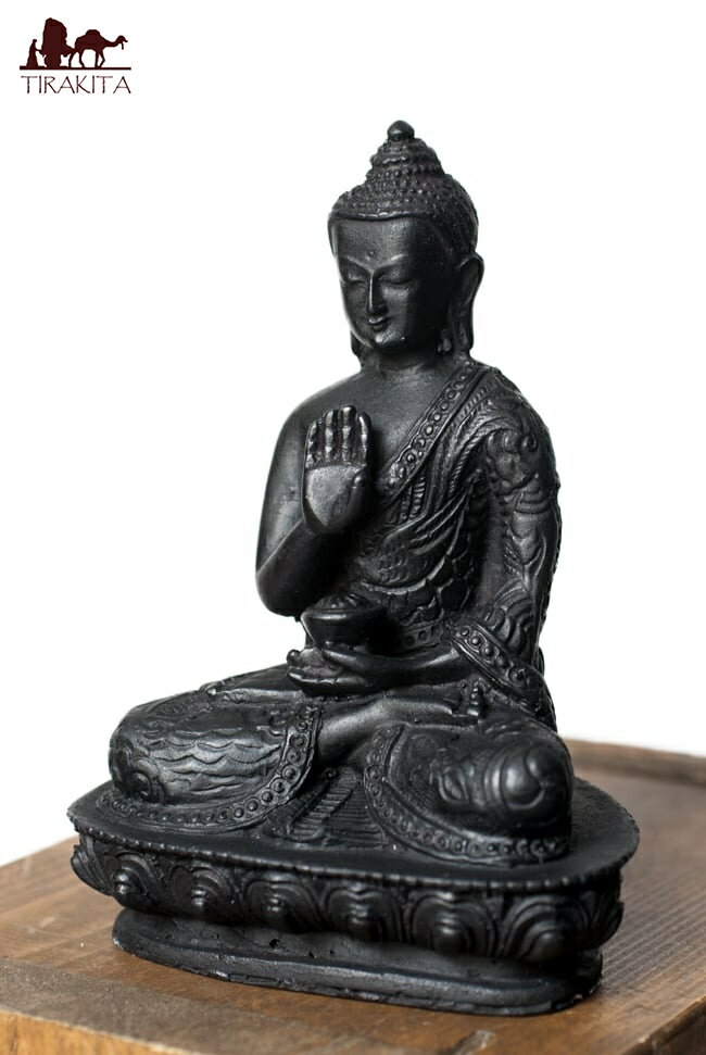 ブッダ ブラック【12.5cm】 / 神様 神様像 レジン インド インドの神様像 置物 エスニック アジア 雑貨