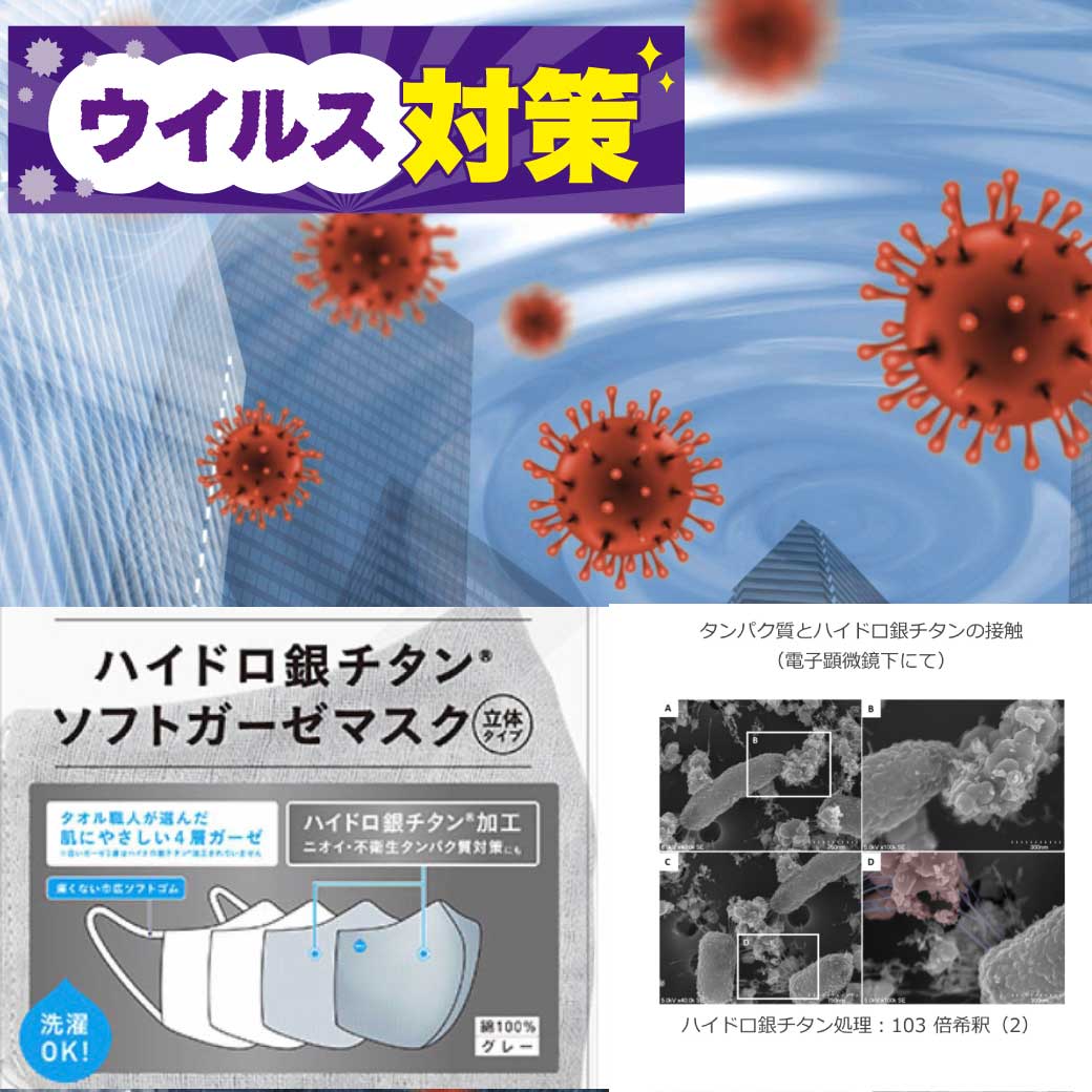 ハイドロ銀チタンマスク 【3枚セット】 DRC 生地部分 ハイドロギンチタン 花粉症 抗菌 肌荒れしない マスク 保湿 柔らかい 優しい ウィルス ニオイ 男性 女性 子供 大きめ 小さめ 耳が痛く無い 個包装 人気 海老蔵 渡辺直美