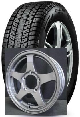 【ジムニー用 スタッドレスホイール付き4本セット】ブリヂストン スタッドレス ブリザック DM-V3 175/80R16とオフパフォーマーRT-5N 2 ダークガンメタ2 代引き不可商品