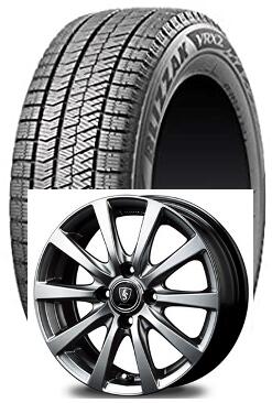 【スタッドレス！ホイール付 4本SET！】ブリヂストン ブリザック VRX2 155/65R14（2024年製造品）とユーロスピードG10 送料無料！代引き不可商品