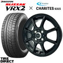 【交換対象】2023年製 日本製 VRX2 155/65R14 75Q ホイールセット CHARITES S315 14インチ×4.5J アルミ 4本セット 新品 ブリヂストン ブリザック 155/65-14 スタッドレス 冬タイヤ 軽自動車 スペーシア タント N-BOX グロスブラック その1