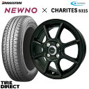 【交換対象】2024年製 NEWNO 155/65R14 75H ホイールセット CHARITES S315 14インチ×4.5J アルミ 4本セット 新品 ブリヂストン ニューノ 155/65-14 サマータイヤ 夏タイヤ 軽自動車 スペーシア タント N-BOX マットブラック