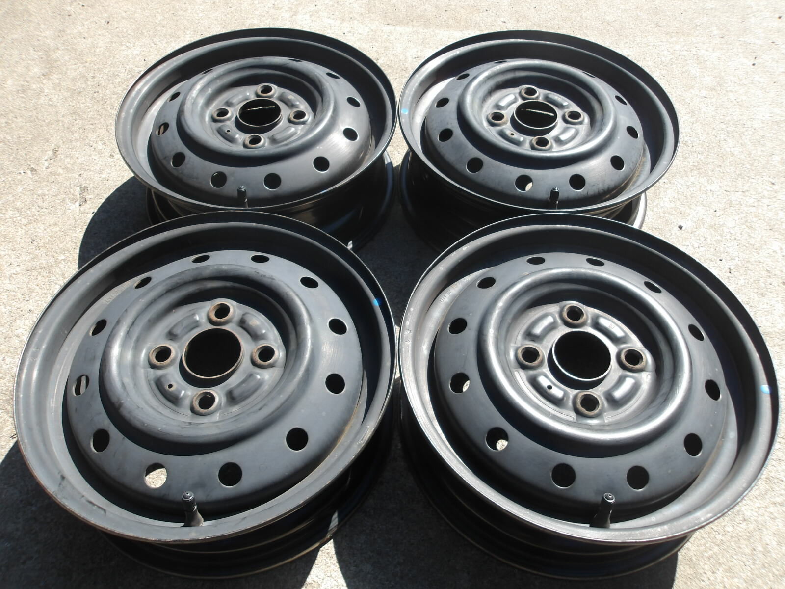 送料込み!! 13インチ　5J スチールホイール　てっちんホイール 激安 中古 4本セット】 スチールホイール 社外 鉄ホイール 鉄