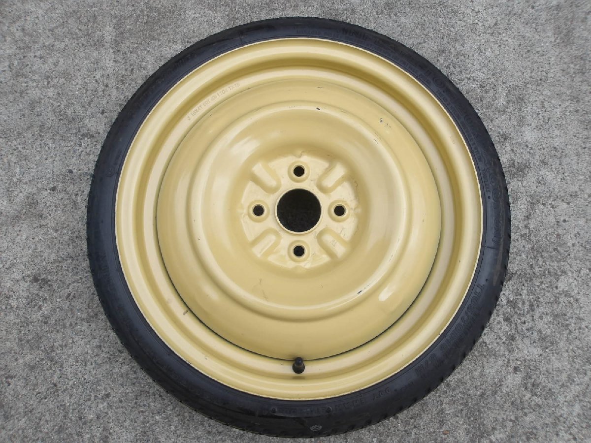 K790 【中古】{送料無料} ほぼ未使用 T 105/70D16 1本 スペアタイヤ 105/70-16 105-70-16 BRIDGESTONE TRACOMPA-3 16インチ鉄ホイール