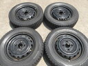 P139-ソ2 【中古】{送料無料} 155/70R13 冬4本セット スタッドレス 75Q 155/70-13 155-70-13 ダンロップ ウィンターマッ...