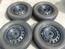 M230-ソ1 【中古】 送料無料 195/65R15 冬4本セット スタッドレス 91Q 195/65-15 195-65-15 ブリヂストン ブリザック REVOGZ 15インチ鉄ホイール