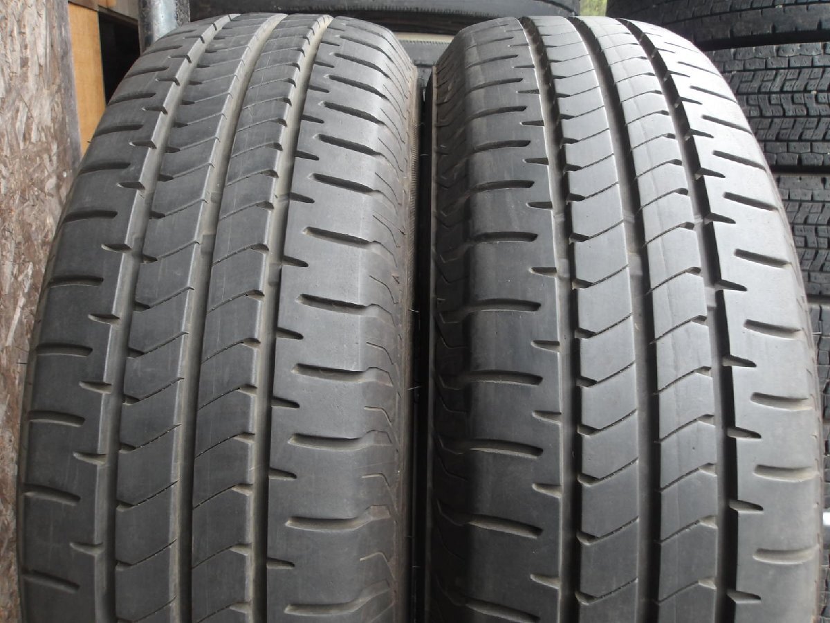 M281-11 【中古】{送料無料} 185/70R14 夏2本セット サマータイヤ 88S 185/70-14 185-70-14 ブリヂストン エコピア ニューノ