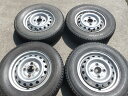 P201-ソ2 【中古】{送料無料} 145R12 冬4本セット スタッドレス LT 6PR 145-12 ブリヂストン W300 12インチ鉄ホイール