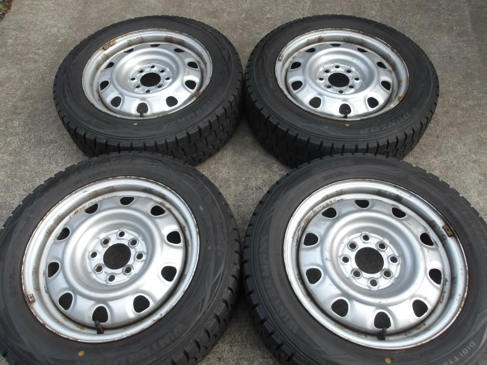 P872-ソ2 【中古】{送料無料} 185/65R15 冬4本セット スタッドレス 88Q 185/65-15 185-65-15 ダンロップ ウィンターマックス WM01 15インチ鉄ホイール