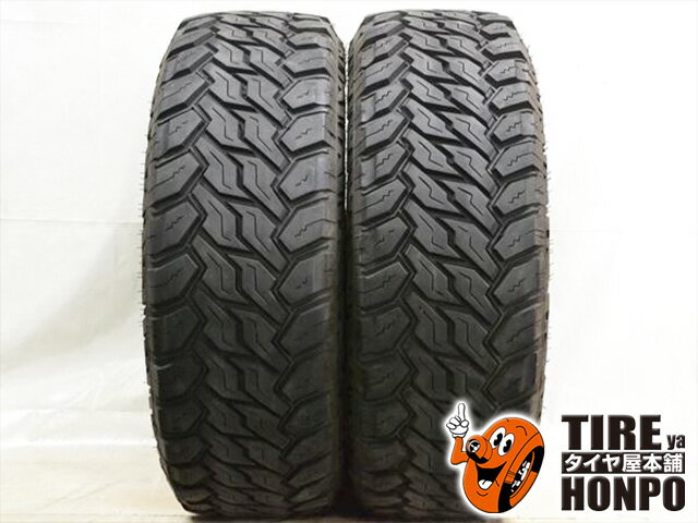 中古タイヤ 2本セット 285/60R18 112/119Q MONSTA MUD WARRIOR ホワイトレター サマータイヤ 285/60R18..