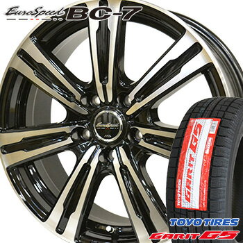 【取付対象】195/65R15 トーヨー ガリット G5 スタッドレスタイヤ ホイールセット 4本 TOYO GARIT G5 ユーロスピードBC-7 15-6.0J 車種例 ウ゛ォクシー ノア エスクワイア セレナ プリウス オーリス アリオン