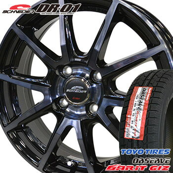 【タイヤ交換対象】225/60R16 トーヨー オブザーブ ガリット GIZ スタッドレスタイヤ ホイールセット 4本 TOYO OBSERVE GARIT GIZ シュナイダー DR-01 16-6.5J 1