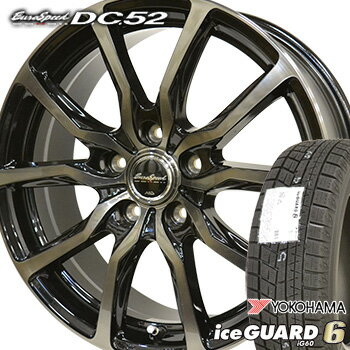 165/65R15 ヨコハマ アイスガード6 iG60 スタッドレスタイヤ ホイールセット 4本 YOKOHAMA iceGUARD6 ユーロスピードDC52 15-5.5J 車種例 D2 ソリオ スリオバンディッド