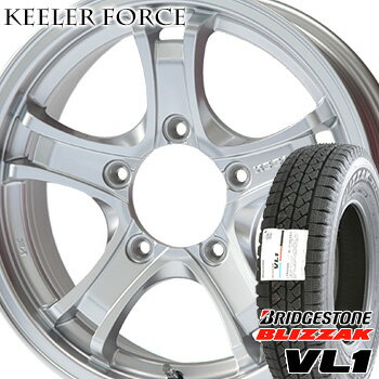 【取付対象】195/80R15 107/105L ブリヂストン ブリザック VL1 スタッドレスタイヤ ホイールセット 4本 BRIDGESTONE BLIZZAK VL1 キーラーフォース 15-6.0J 車種例 ハイエース キャラバン等 【他】