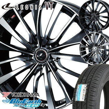 【タイヤ交換対象】 175/70R14 ヨコハマ ブルーアース AE-01F サマータイヤ ホイールセット 4本 YOKOHAMA BluEarth レオニスVT 14-5.5J 車種例 シエンタ フィット カローラアクシオ ポルテ