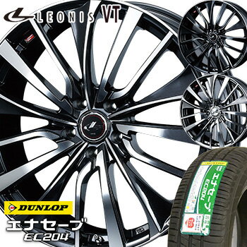  205/55R16 ダンロップ エナセーブ EC204 サマータイヤ ホイールセット 4本 DUNLOP ENASAVE 低燃費タイヤ レオニスVT 16-6.5J 車種例 インプレッサ ハチロク BRZ シビック アイシス