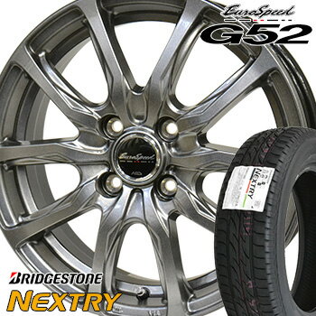 【タイヤ交換対象】 【2020年製〜】 185/60R15 ブリヂストン ネクストリー サマータイヤ ホイールセット 4本 BRIDGESTONE NEXTRY ユーロスピードG52 15-5.5J 車種例 ウ゛ィッツ フィット シャトル シエンタ カローラフィールダー