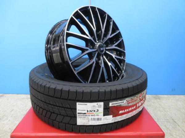 【18日限定!抽選で最大100％Pバック!】VENES FS01 16x6.5J+38 5H-114.3＆BS BLIZZAK VRX3 205/60R16 新品4本セット 90系 ノア ヴォクシー プリウスα RP型 ステップワゴン ジェイド 等に 鴻巣