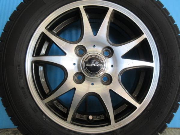 Weds GYLEZIONE 13x4.0B+45 4H-100 中古4本＆GY ICE NAVI7 155/65R13 新品4本セット ライフ ゼスト ルークス オッティ モコ ekワゴン アルト ワゴンR ラパン ムーヴ ミラ AZ-ワゴン 等に 鴻巣