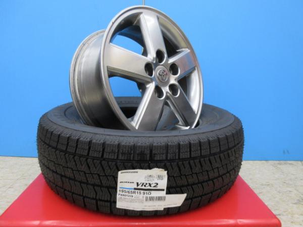 トヨタ 60系 ノア ヴォクシー 純正 15x6J+50 5H-114.3 中古4本＆BS BLIZZAK VRX2 195/65R15 新品4本セット 70~80系 エスクァイア アイシス 流用も 鴻巣