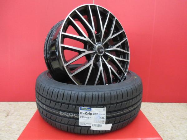 【18日限定!抽選で最大100％Pバック!】VENES FS01 17x7J+48 5H-114.3＆GY EfficientGRIP EG01 215/45R17 新品4本セット GB5~8型 フリード フリードクロスター C24~27型 セレナ オーリス アイシス 等に 鴻巣