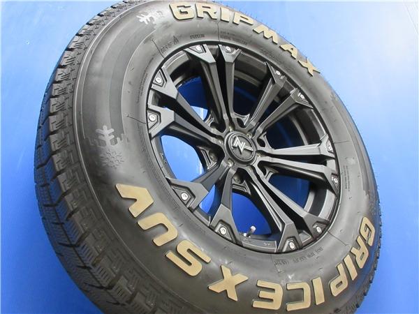 送料無料 4本 グリップマックス GRIPCEX SUV 265/70R17 スタッドレス タイヤ NITRO Power JAVELIN セット 冬 21年製 8J + 20 6H139.7 FJクルーザー 120系 ハイラックス 215系 ハイラックスサーフ 150系 120系 ランドクルーザープラド ランクル 265/70/17 265/70-17 265-70-17