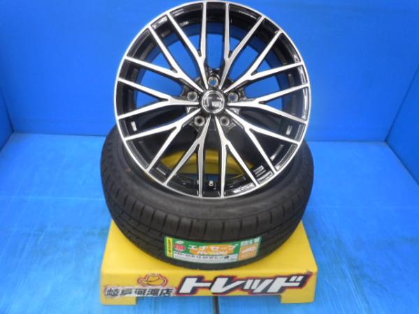 新品タイヤ ホイールセット ダンロップ エナセーブ RV504 225/45R18 + VENES FS01 ヴェネス 18インチ インセット+48 クラウン エスティマ オデッセイ ヴェゼルRX-8 ウィンダム マークX リーフ ジェイド アテンザ レボーグ ACR30W ACR40W AHR10W MCR30W MCR40W