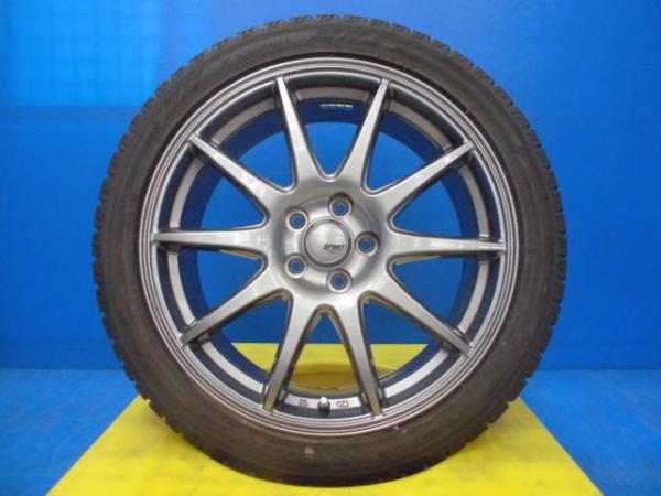 中古 4本 スタッドレス タイヤ 215/45R17 アルミホイール付き プリウス 30系 50系 レクサスCT 86 BRZ インプレッサ 等に SPORT ABELIA 17インチ 7.0J+48 5H PCD100 ヨコハマ アイスガード IG60 215/45-17 国産 冬タイヤ 雪用 スノータイヤ