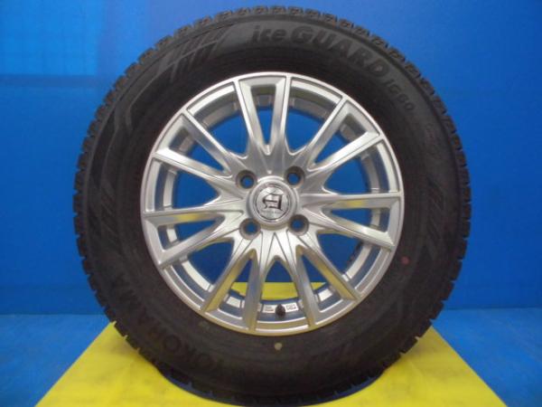 【20日限定!抽選で最大100％Pバック!】中古 4本 溝多め スタッドレス タイヤ 185/70R14 アルミホイール付き ノート E12系 フリード 4穴 GB3 アクシオ フィールダー 140系 等に Aphrodite 4穴 冬タイヤ ヨコハマ アイスガード IG60 185/70-14 国産