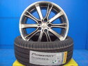 4本 新品 サマー タイヤ 225/45R19 中古 アルミホイール付き エリシオン C-HR 等に 19インチ アネーロコラソン ラヴィ7.5J 55 5H PCD 114.3 ブラックポリッシュ 夏タイヤ ピレリ パワジー 225/45-19