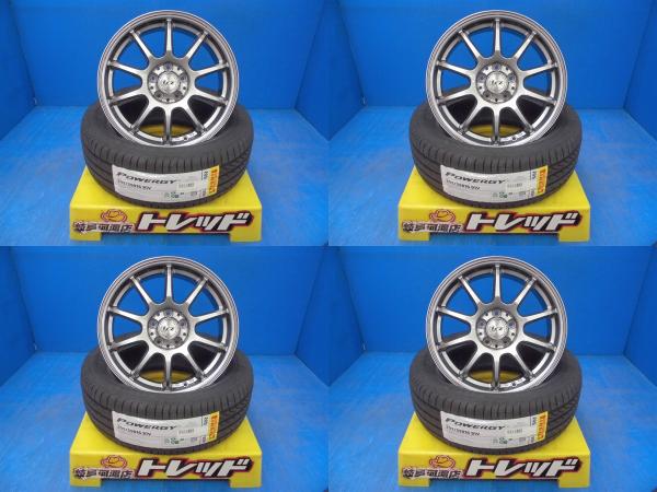 205/55R16 送料無料 夏タイヤホイール ベスト LC010 16インチ 6.5J +45 5H100 ピレリ パワジー 205/55-16 組込済 4本セット プリウス 渡