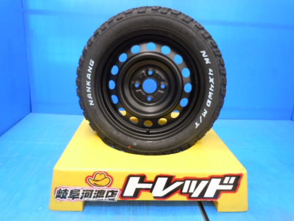 (補修用に！)【中古1本】トヨタ純正スチール 15x5J+39 100 4H + ナンカン 4x4WD M/T FT-9 165/60R15