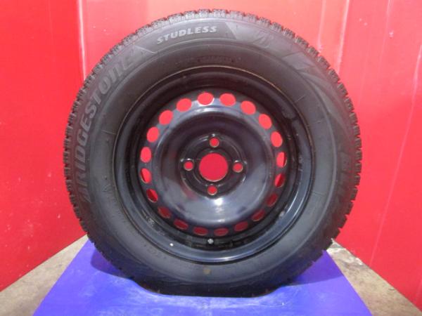 限定1台! ホンダ フィット純正スチール 14 5.5 +45 4H100 + BS BLIZZAK VRX2 175/70R14 21年製造 中古4本セット GK4 GK5 フィット