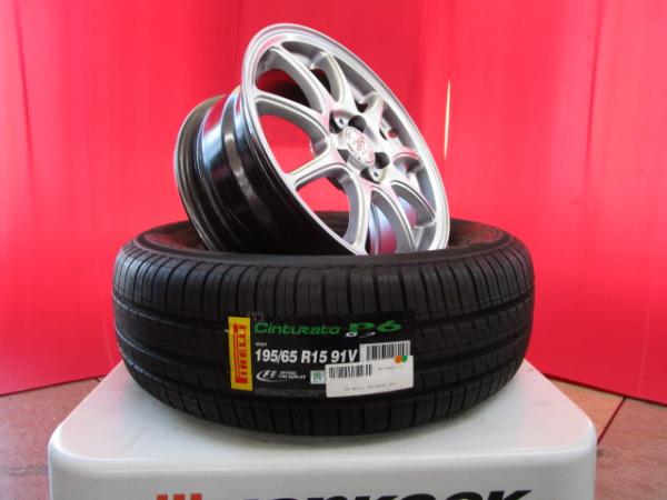 【20日限定 抽選で最大100％Pバック 】限定1台 中古 MANARAY es9 15 6.0 45 5H100 ＆ 新品 ピレリ Cinturato P6 195/65R15 20年製造 ウィッシュ プリウス オーパ などに