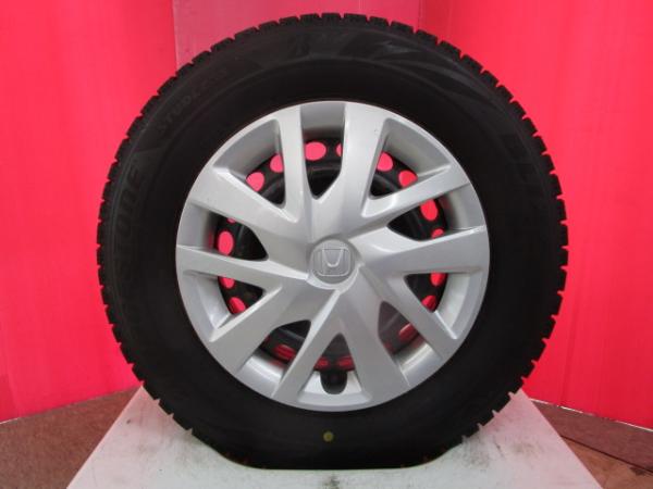 送料無料 限定1台! ホンダ フィット純正スチール 14 5.5 +50 4H100 中古 + BS BLIZZAK VRX2 175/70R14 22年製造 中古4本セット