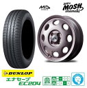 新品4本SET MID 299 MOSH maneki 桃 ダンロップ EC204 165/55R15インチ LA650系 タントファンクロス ミライース ムーヴキャンバス