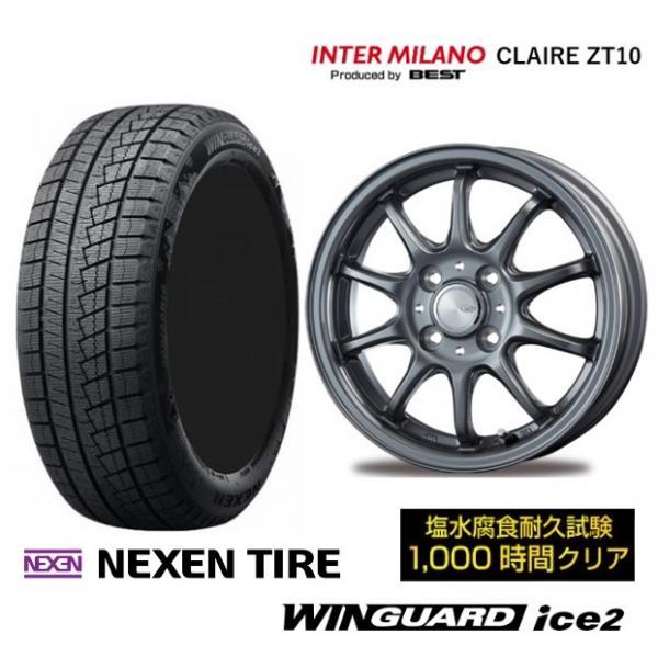 新品4本SET インターミラノ クレールZT10 ネクセン WINGUARD ice2 2025年製 155/65R14インチ EKワゴン EV クロス スペース デリカミニ トコット ココア