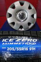4本SET 中古 フォルクスワーゲン ニュービートル 9C 純正スチール 6.5J+42 5H-100 新品 ピレリ ICEZERO 2023年 205/55R16 91H