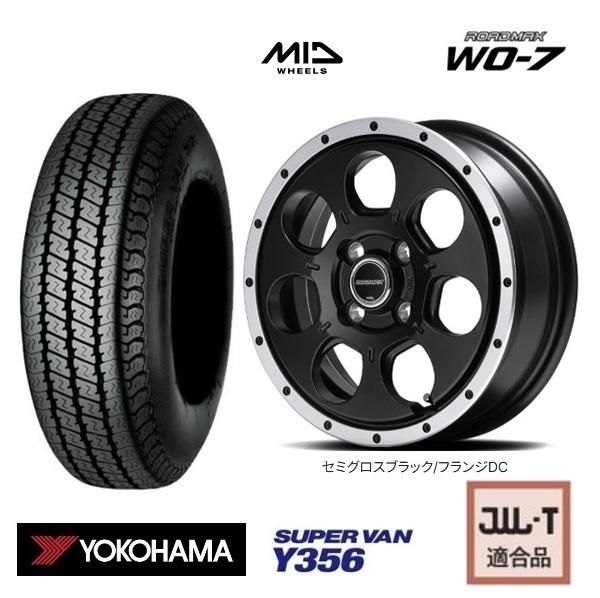 新品4本SET MID ロードマックスWO-7 4.0B+40 ヨコハマ Y356 2025年 145/80R12 80/78N LT 145R12 6PR エブリイバン ミニキャブバン