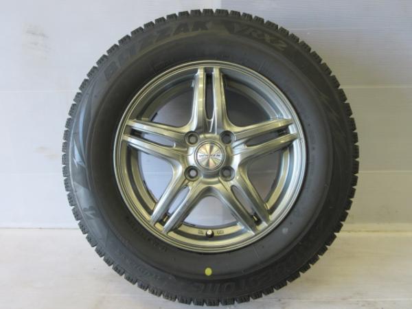 【中古】4本セット 2021年 ブリヂストン ブリザック VRX2 185/70R14 88Q + WAREN 14インチ 5.5J +50 4H100 フリード