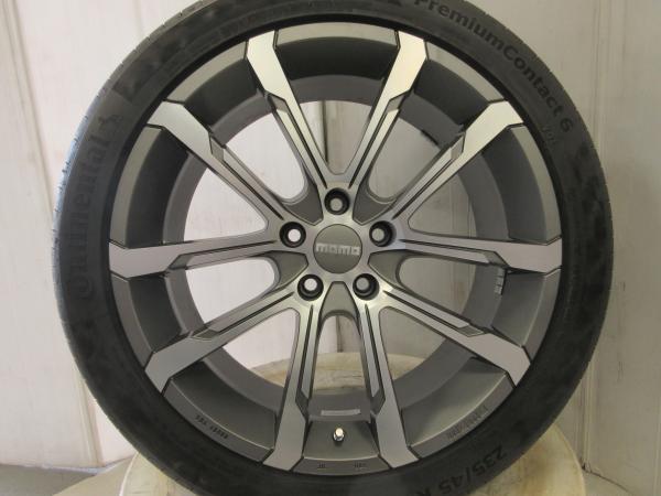 【中古】アルミ新品 MOMO QUANTUM EVO 19*8.5J+45 9.5J+45 114.3 5H + コンチネンタル プレミアムコンタクト6 235/45R19 ES (AXZH10, AXZH11) 、 GS (ARL10, AWL10, GRL10, GRL11, GRL12, GRL15, GRL16, GWL10) 、 IS (ASE30, A